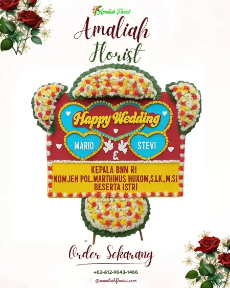 Papan Bunga Pernikahan Widarasari